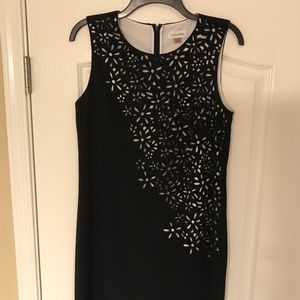 Calvin Klein, Size 8, Black and white, Sleeveless dress
